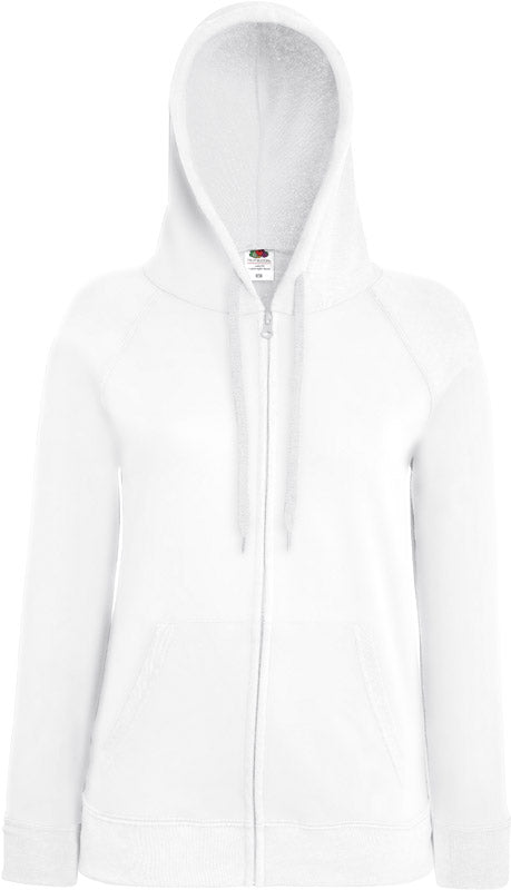 F.O.L. | Lady-Fit LW Hooded Sweat Jacket white