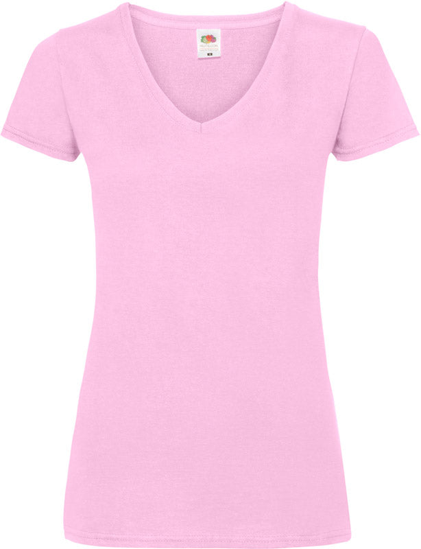 F.O.L. | Lady-Fit Valueweight V-Neck T light pink