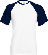 F.O.L. | Baseball T white/deep navy