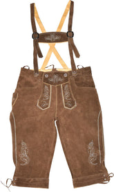 Leather Trousers long/men dark brown