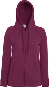 F.O.L. | Lady-Fit LW Hooded Sweat Jacket burgundy