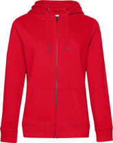 B&C | QUEEN Zipped Hood_° red