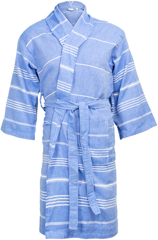 The One | Hamam Bathrobe blue/white