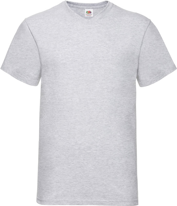 F.O.L. | Valueweight V-Neck T heather grey