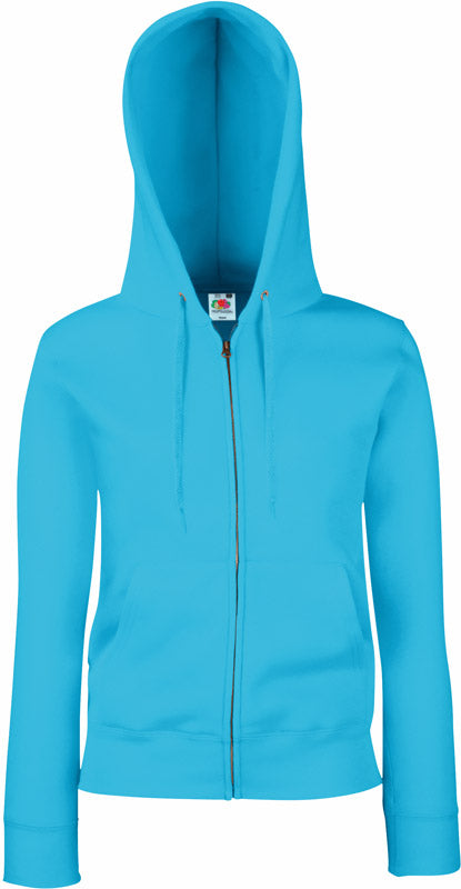 F.O.L. | Premium Lady-Fit Hooded Jacket azure blue