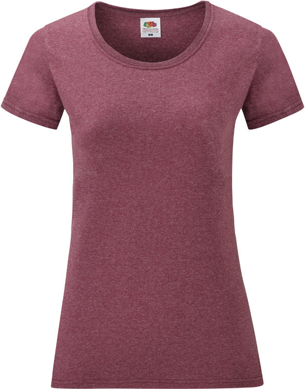 F.O.L. | Lady-Fit Valueweight T heather burgundy