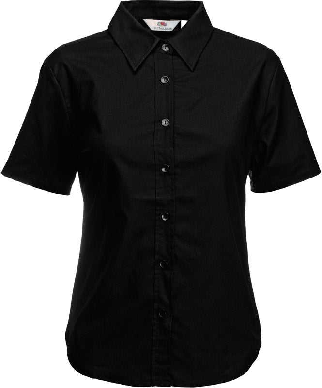 F.O.L. | Lady-Fit Oxford Shirt SSL black