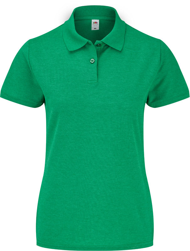 F.O.L. | Lady-Fit 65/35 Polo retro heather green