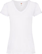 F.O.L. | Lady-Fit Valueweight V-Neck T white