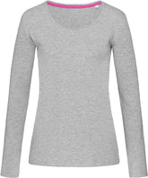 Stedman | V-Neck T "Claire" LSL grey heather - S