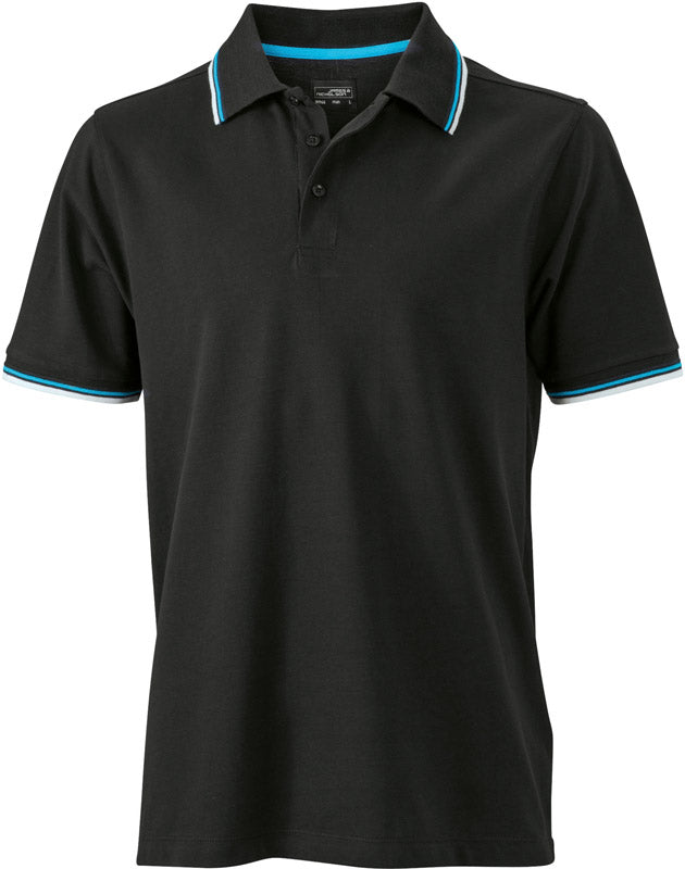 James & Nicholson | JN 966 black/white/turquoise