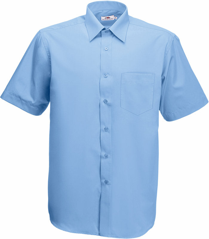 F.O.L. | Poplin Shirt SSL mid blue