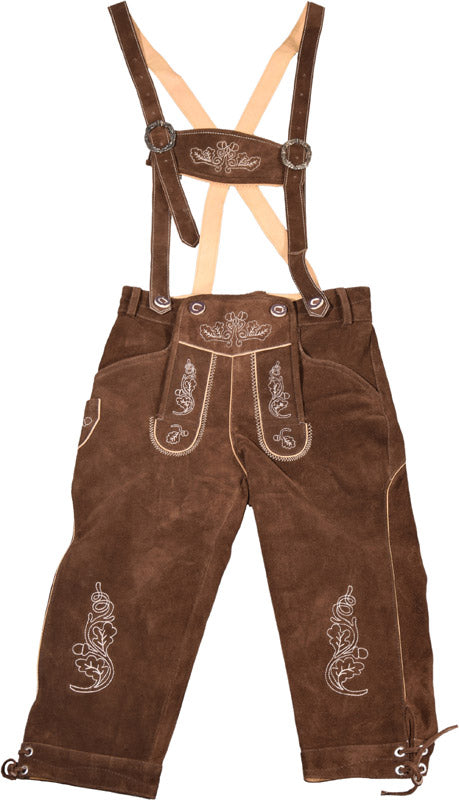 Leather Trousers long/women dark brown