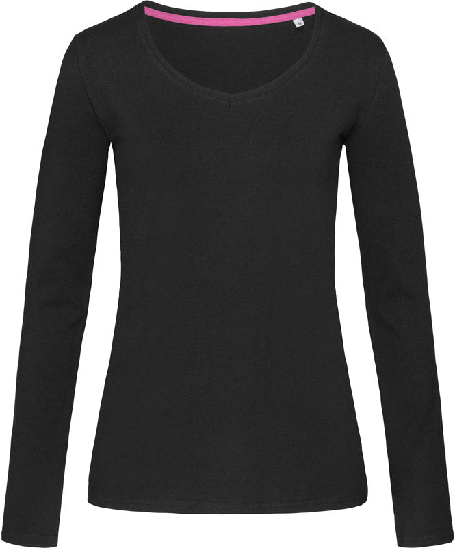 Stedman | V-Neck T "Claire" LSL black opal - S