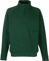 F.O.L. | Premium Zip Neck Sweat bottle green