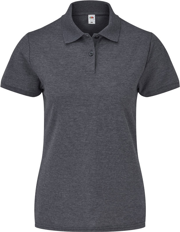 F.O.L. | Lady-Fit 65/35 Polo dark heather grey