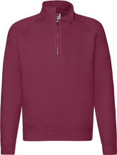 F.O.L. | Premium Zip Neck Sweat burgundy
