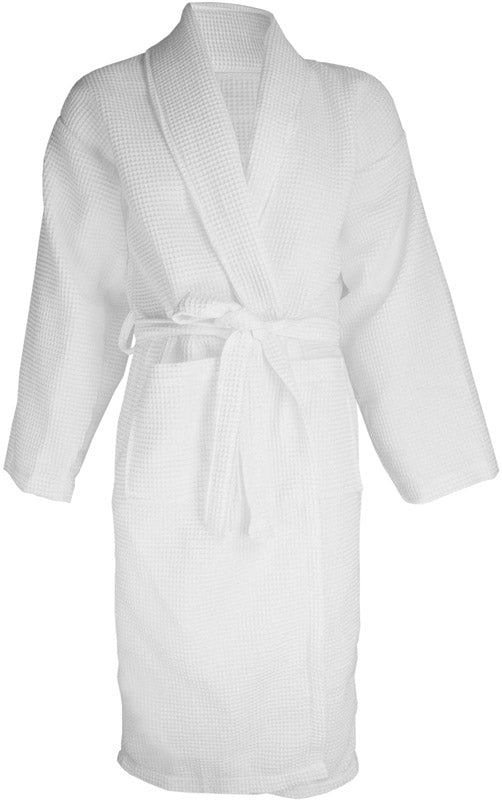 The One | Waffle Bathrobe white