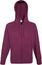 F.O.L. | Lightweight Hooded Sweat Jacket burgundy