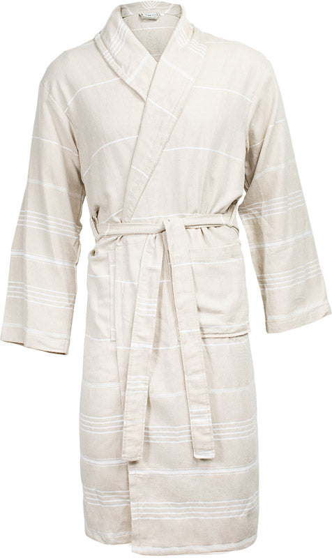 The One | Hamam Bathrobe beige/white